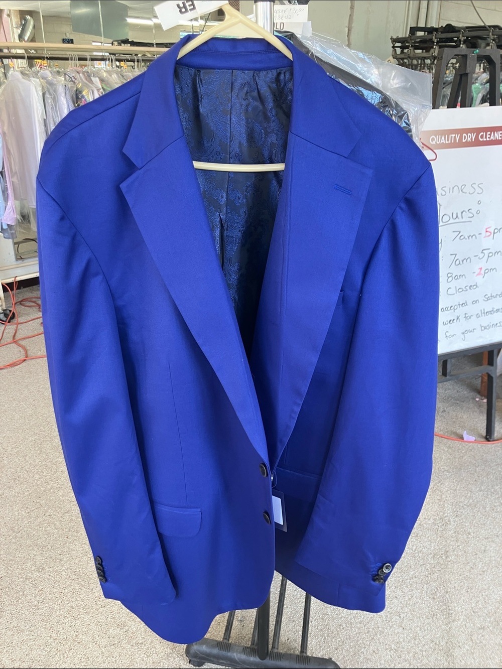 French Crown | Bold Blue Men's Two-Button Blazer